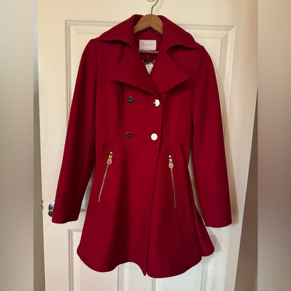 Laundry by Shelli Segal Wool Flare Coat - Picture 4 of 6